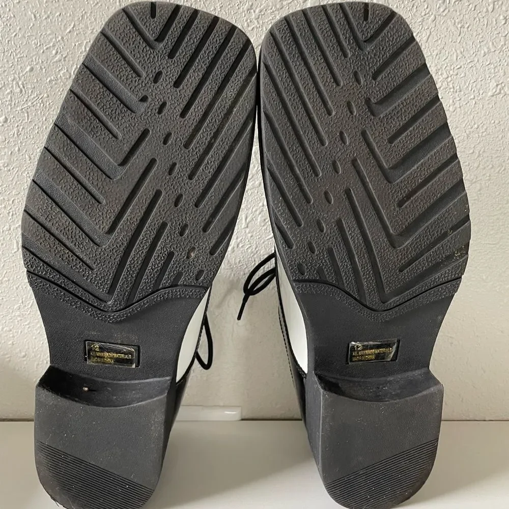 1031 Oxford Black and White Dress Shoes Men's Size 12